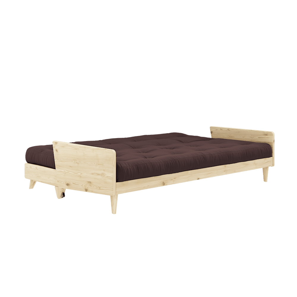 Karup Design INDIE CLEAR LACQUERED W. 5-LAYER MIXED MATTRESS BROWN