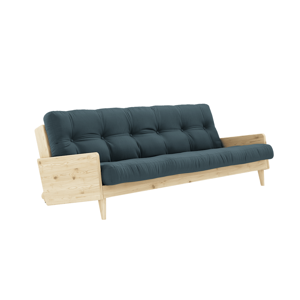 INDIE CLAIR LAQUE W. MATELAS MIXTE 5 COUCHES BLEU Pétrole