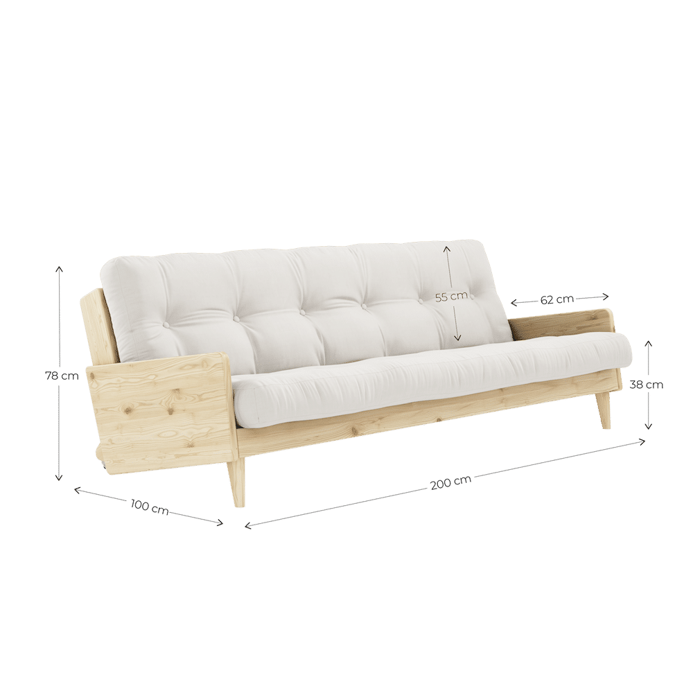 INDIE CLAIR LAQUE W. MATELAS MIXTE 5 COUCHES BLEU Pétrole