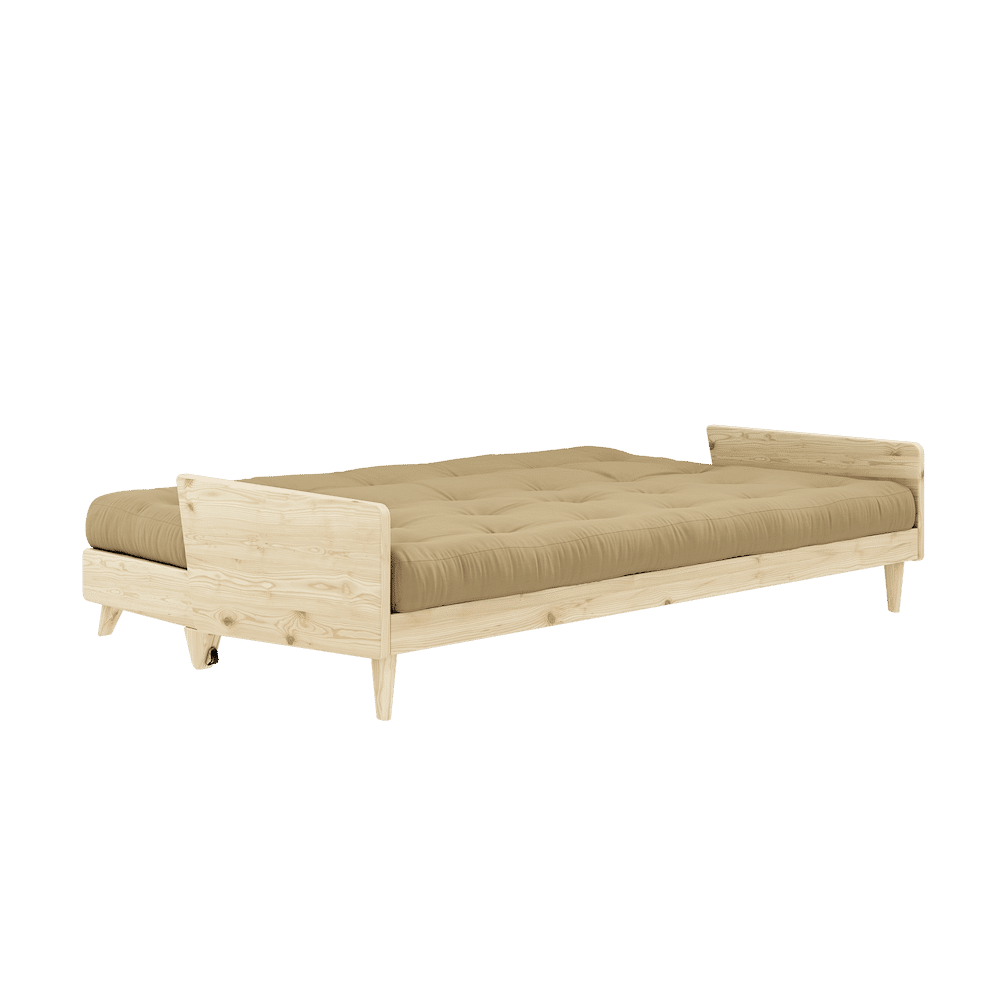 Karup Design INDIE CLEAR LACQUERED W. 5-LAYER MIXED MATTRESS WHEAT BEIGE