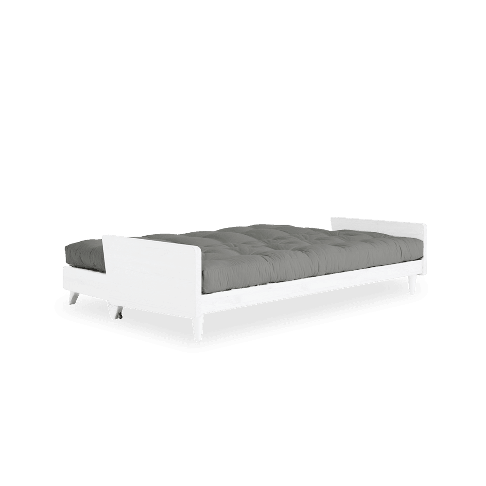 Karup Design INDIE WHITE LACQUERED W. 5-LAYER MIXED MATTRESS GREY