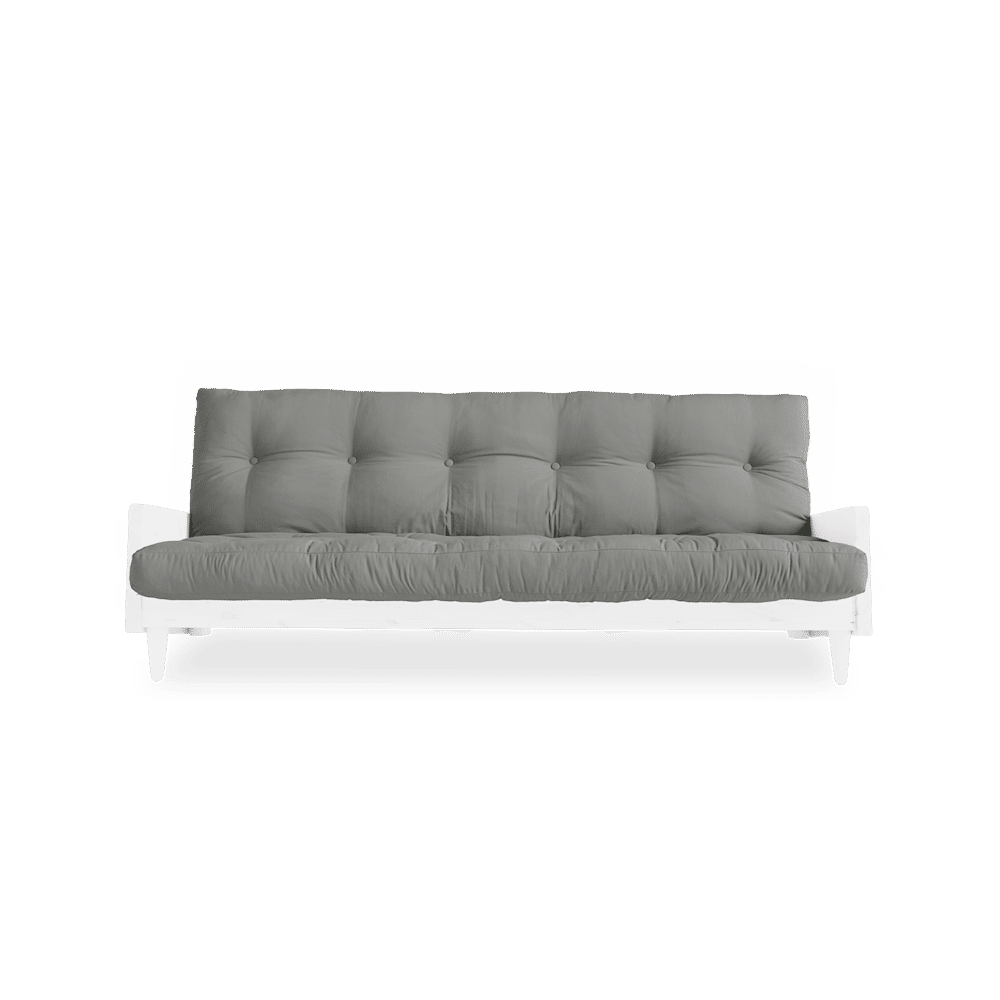 Karup Design INDIE WHITE LACQUERED W. 5-LAYER MIXED MATTRESS GREY