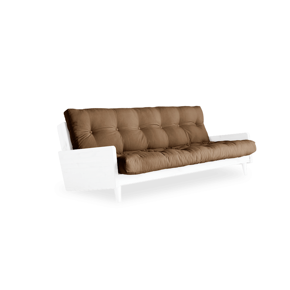 Karup Design INDIE WHITE LACQUERED W. 5-LAYER MIXED MATTRESS MOCCA