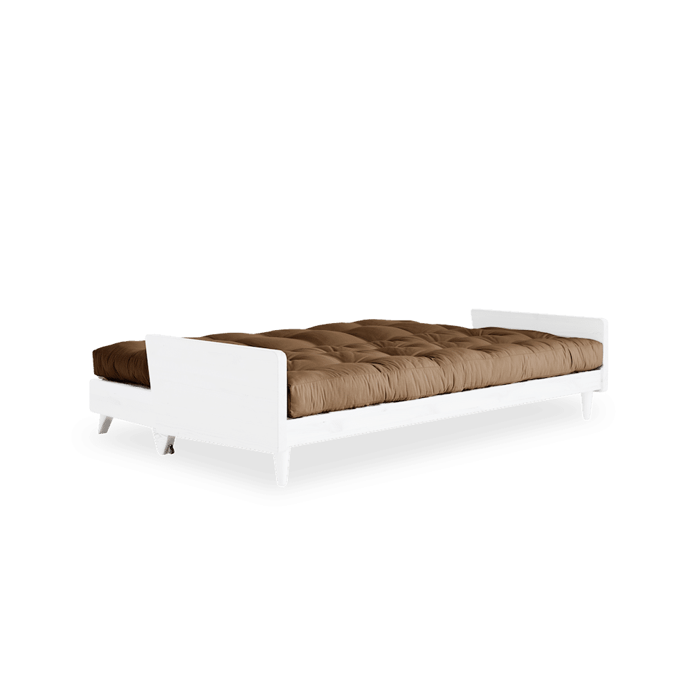 Karup Design INDIE WHITE LACQUERED W. 5-LAYER MIXED MATTRESS MOCCA