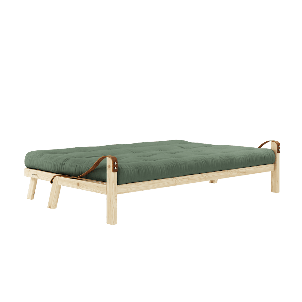 Karup Design POÉSIE CLAIR LAQUÉ W. MATELAS MIXTE 5 COUCHES VERT OLIVE