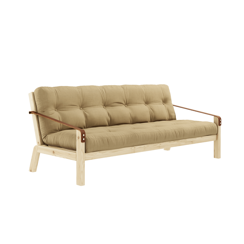 Karup Design POÉSIE CLAIR LAQUÉ W. MATELAS MIXTE 5 COUCHES BLÉ BEIGE