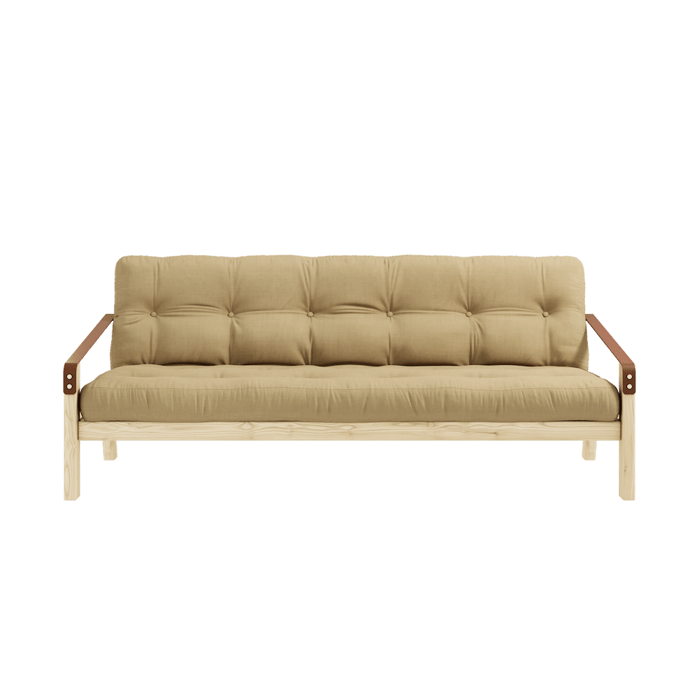 Karup Design POÉSIE CLAIR LAQUÉ W. MATELAS MIXTE 5 COUCHES BLÉ BEIGE