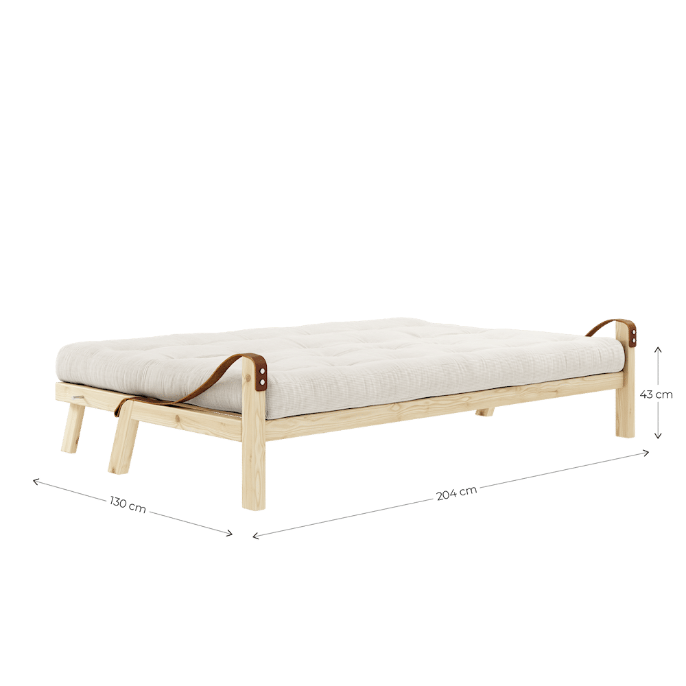 Karup Design POÉSIE LAQUÉE BLANC W. MATELAS MIXTE 5 COUCHES BORDEAUX