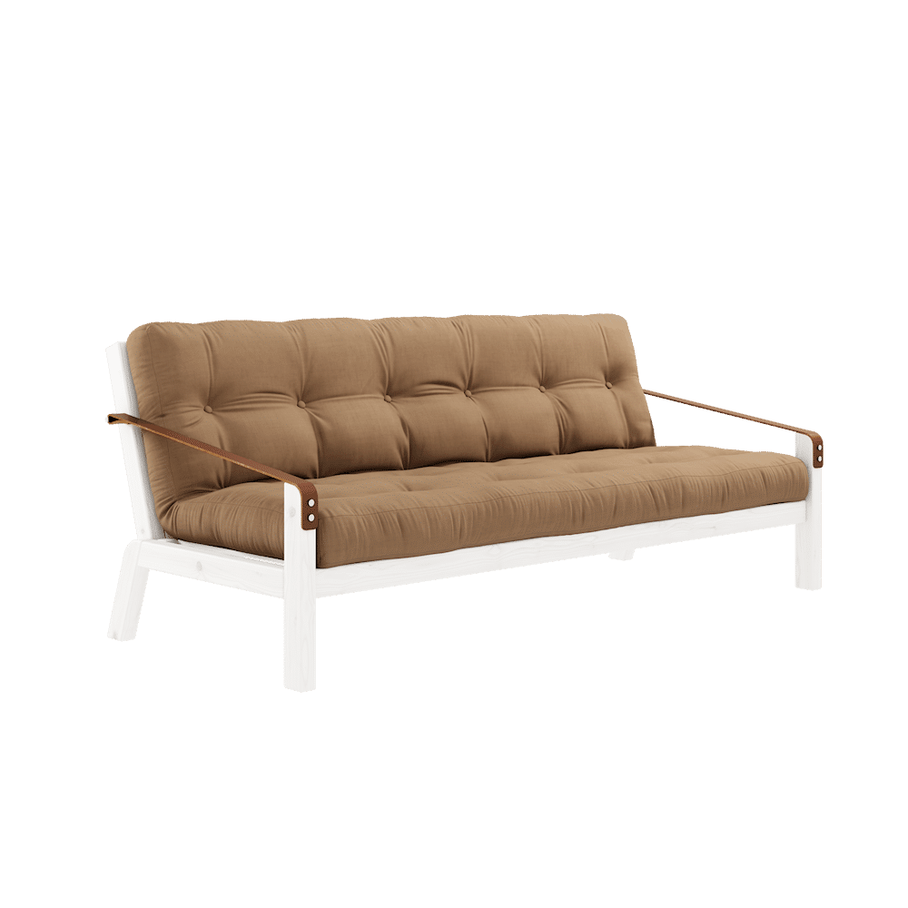 Karup Design POÉSIE LAQUÉE BLANC W. MATELAS MIXTE 5 COUCHES MOCCA