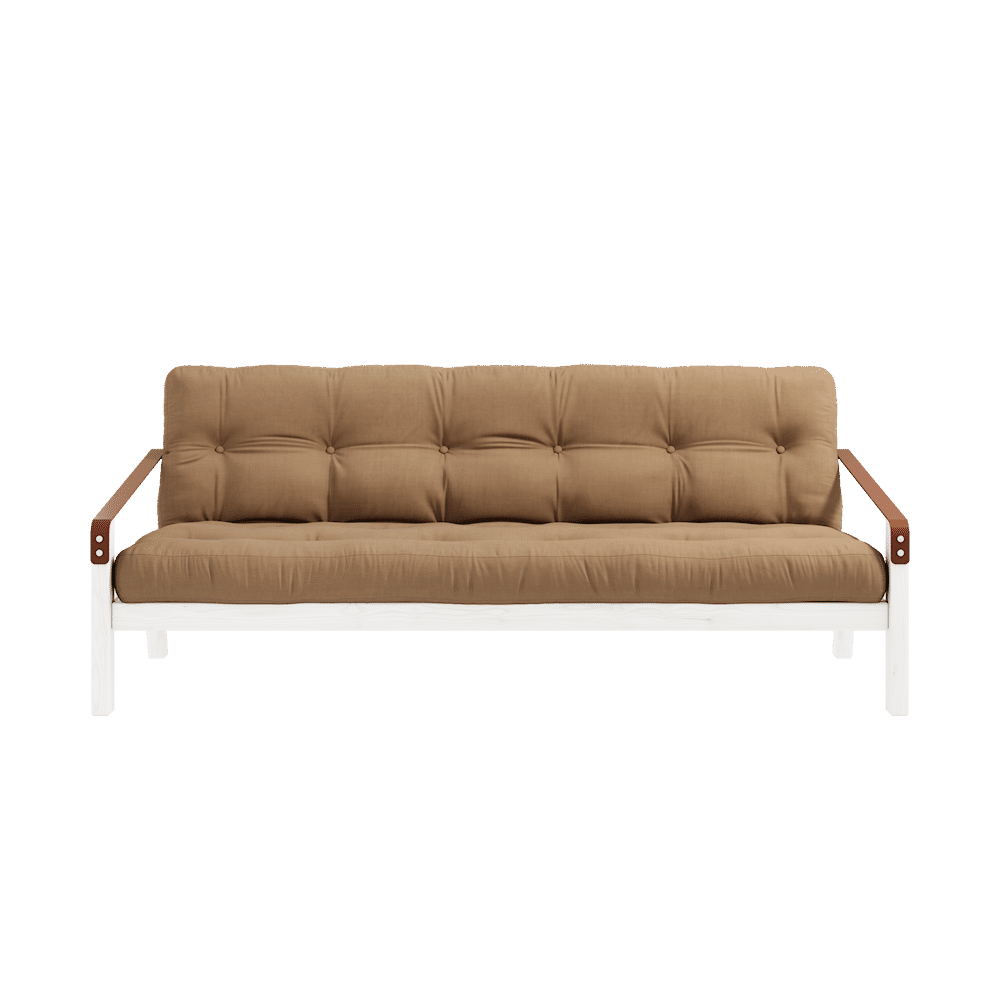 Karup Design POÉSIE LAQUÉE BLANC W. MATELAS MIXTE 5 COUCHES MOCCA