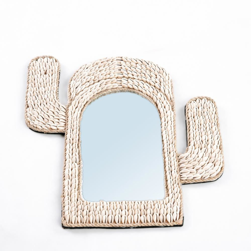 Bazar Bizar Miroir Coquillage Cactus-Naturel