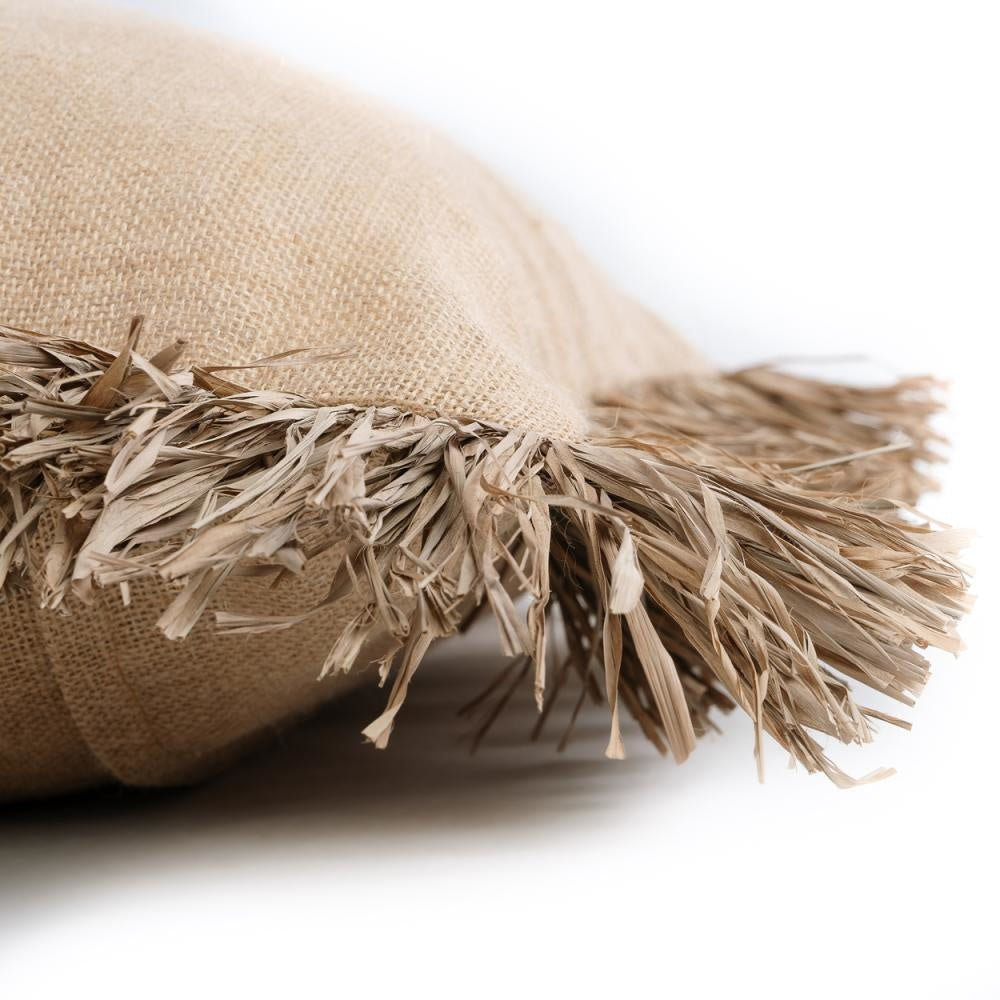 Bazar Bizar De Jute Bonita Housse de Coussin - Naturel - 60x60