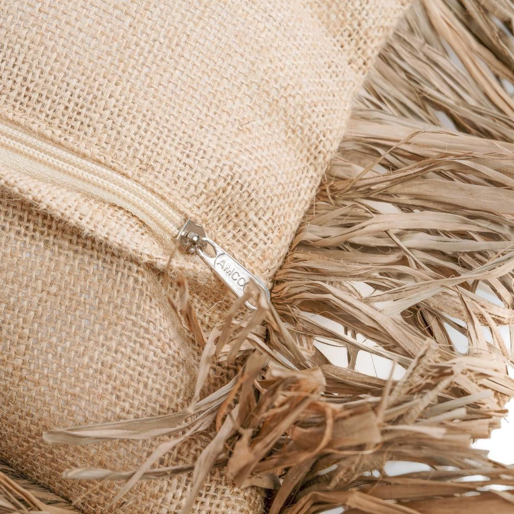 Bazar Bizar De Jute Bonita Housse de Coussin - Naturel - 40x40