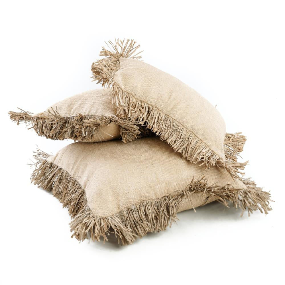 Bazar Bizar De Jute Bonita Housse de Coussin - Naturel - 40x40