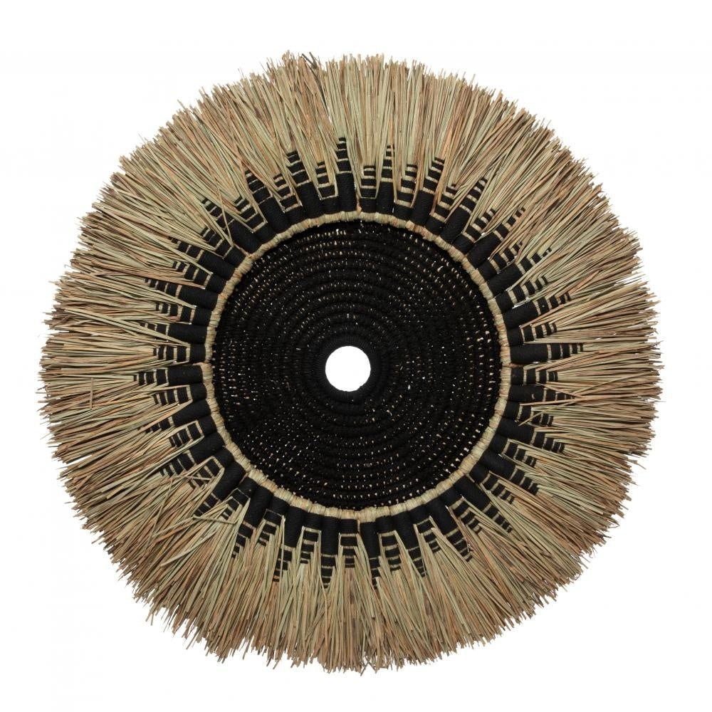 Bazar Bizar The Raffia Macramé Wall Deco - Black Natural