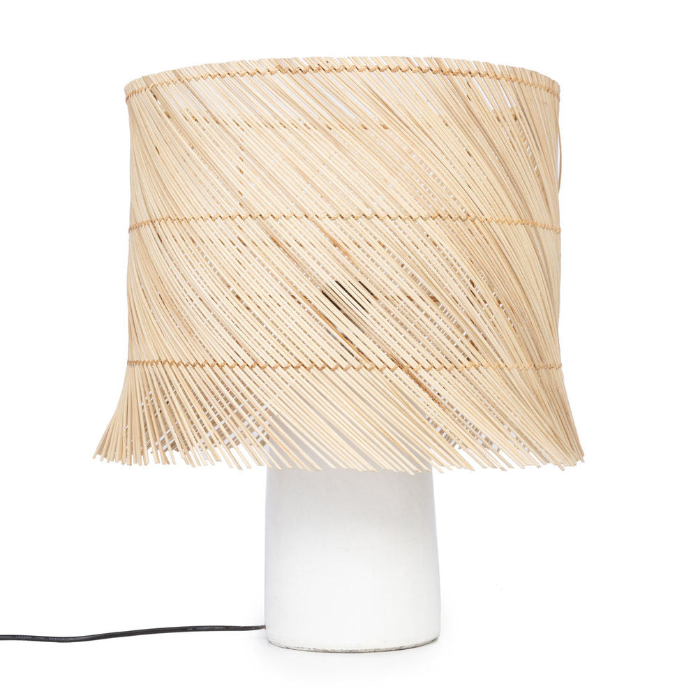 Lampe de table en rotin Bazar Bizarre-Blanc Naturel