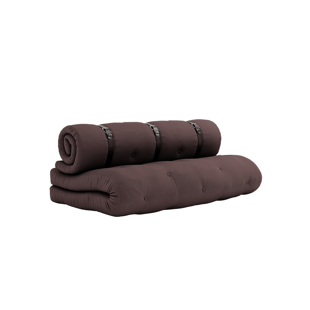 Karup Design CANAPÉ BOUCLE BRUN W. CEINTURE 3 CUIR MARRON