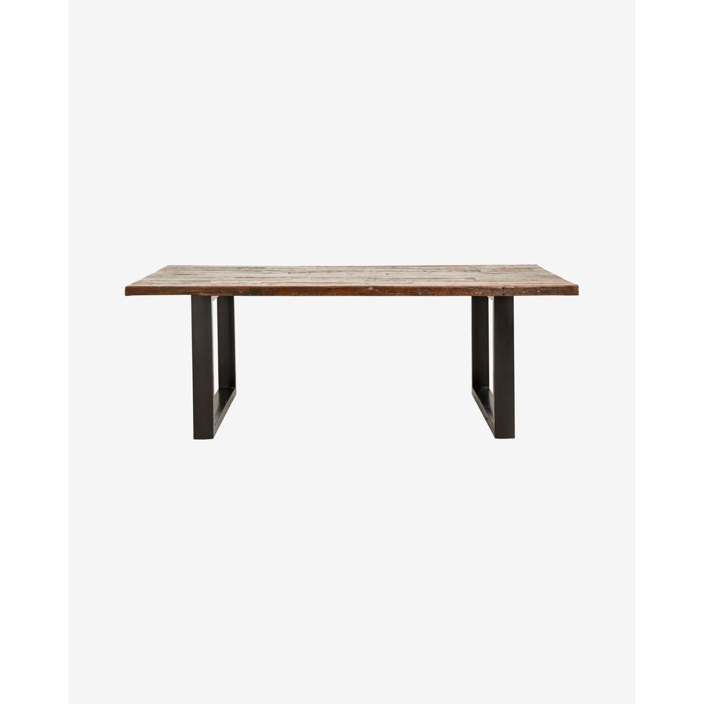 Nordal A/S VINTAGE table en fer avec plateau en bois, non traité