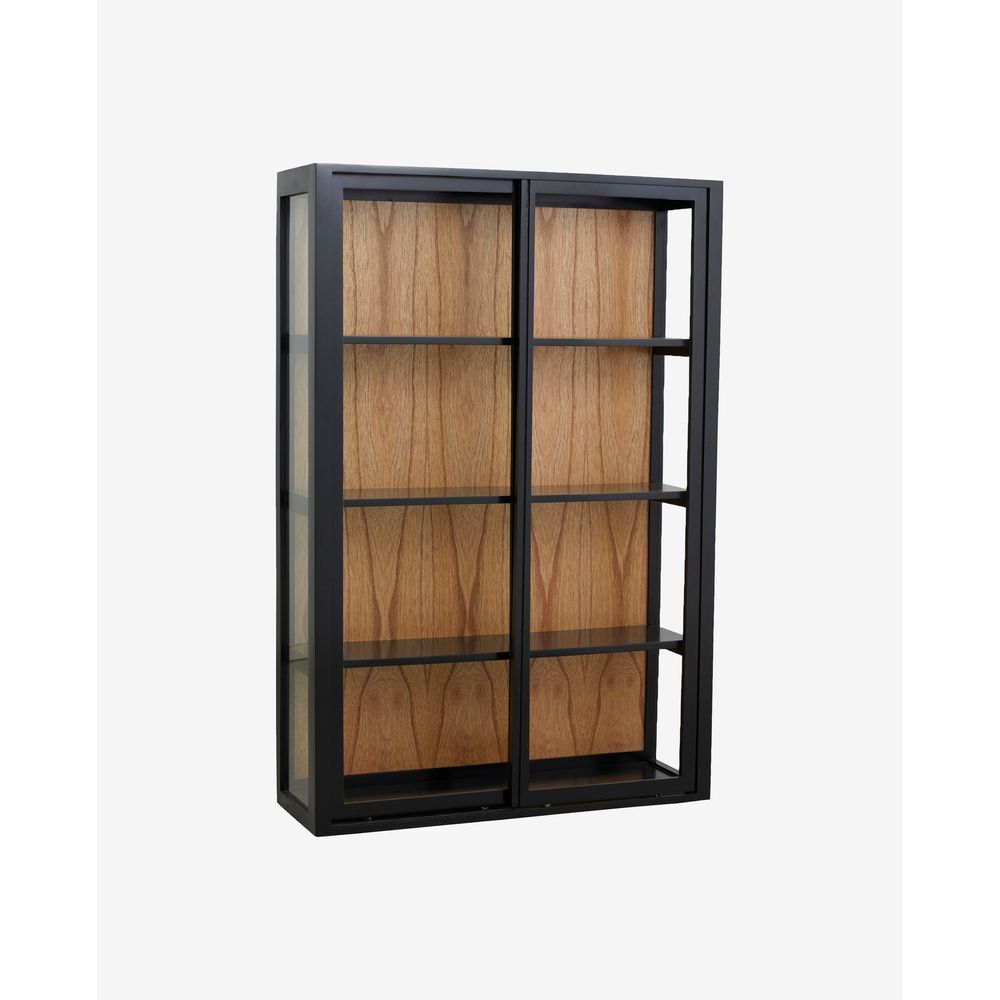 Nordal A/S BEI mueble de pared, puertas correderas, negro