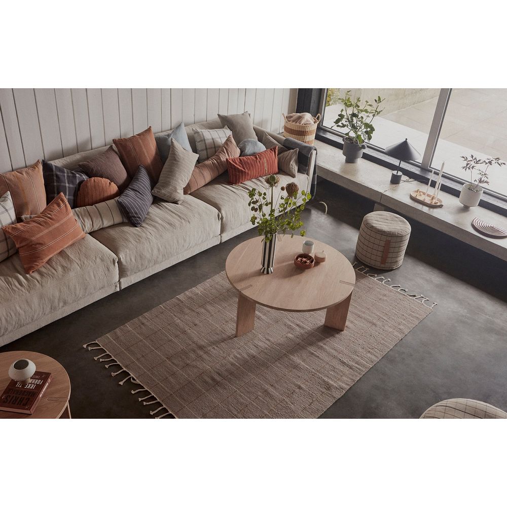 OYOY LIVING Tapis quadrillé - Caramel / Offwhite