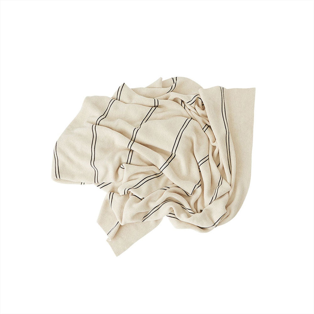 OYOY LIVING Blanket Rivi Living - Off white/schwarz