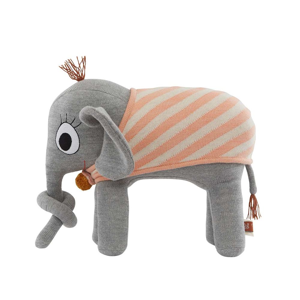 OYOY MINI Rambo line Elefant-Grau