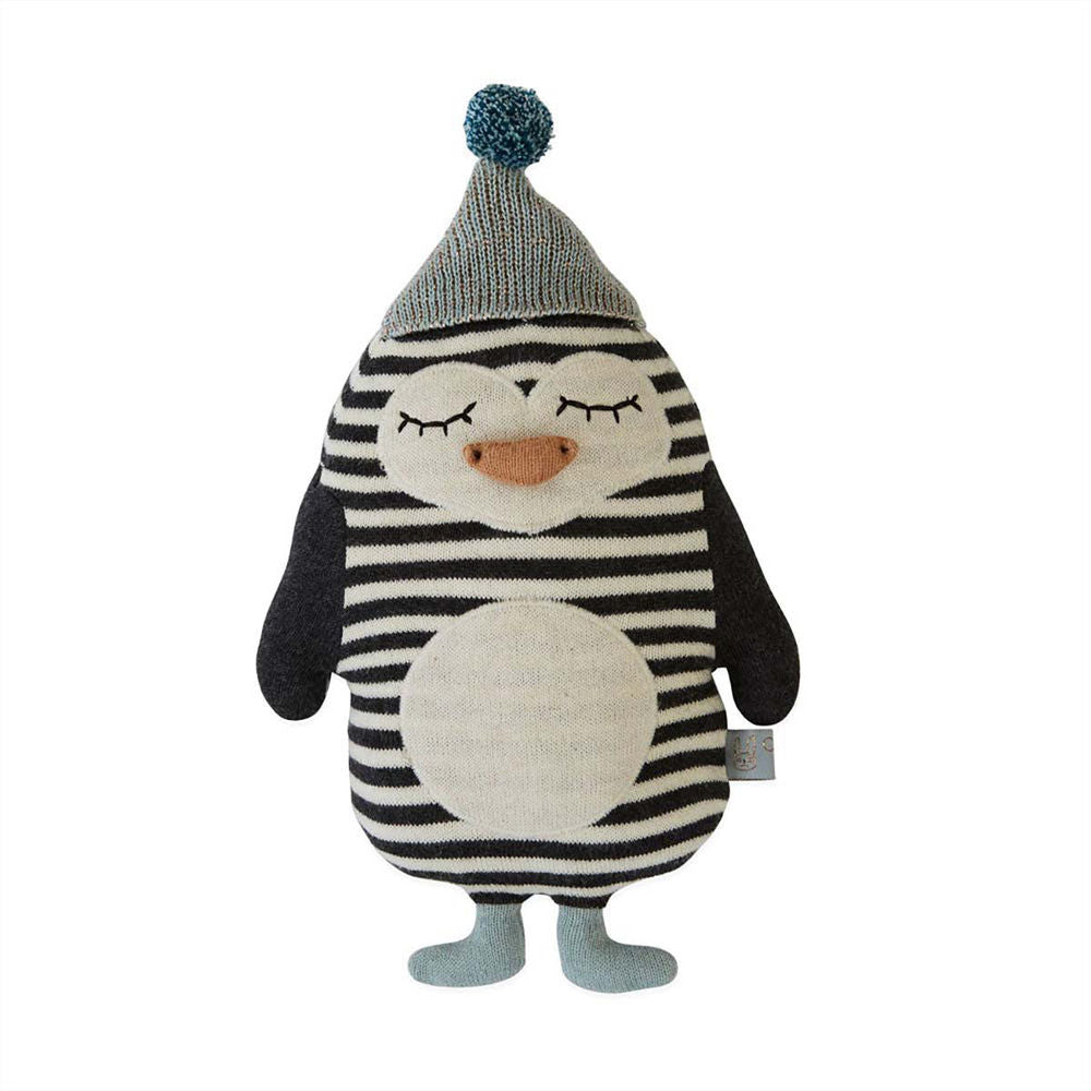 OYOY MINI Darling - Baby Bob Penguin - Offwhite / Black