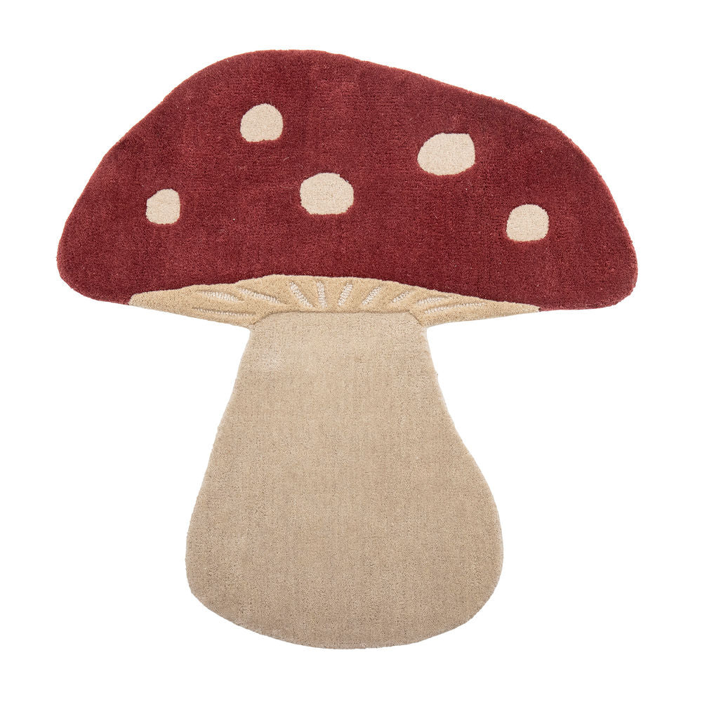 Blooming ville MINI Pilz Teppich, Rot, Wolle