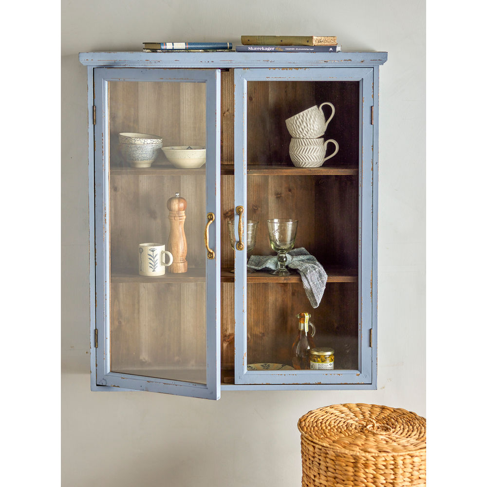 Creative Collection Armoire Hazem, bleu, bois de tilleul