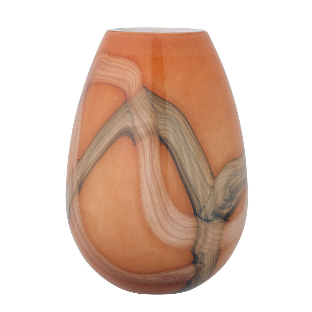 Blooming stad Schal Vase, Orange, Glas