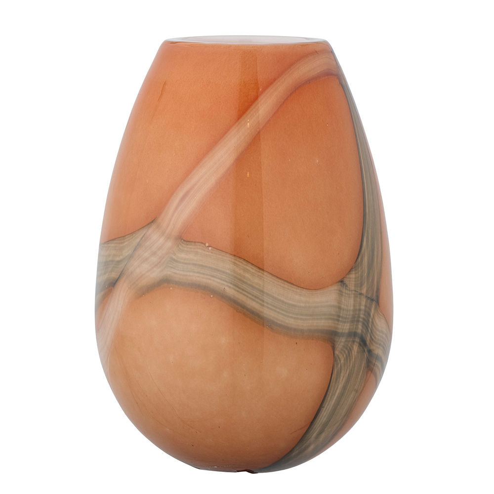 Blooming stad Schal Vase, Orange, Glas