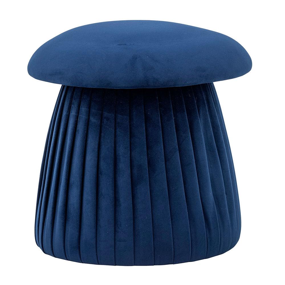 Bloomingville Roberta Pouf, Blau, recyceltes Polyester