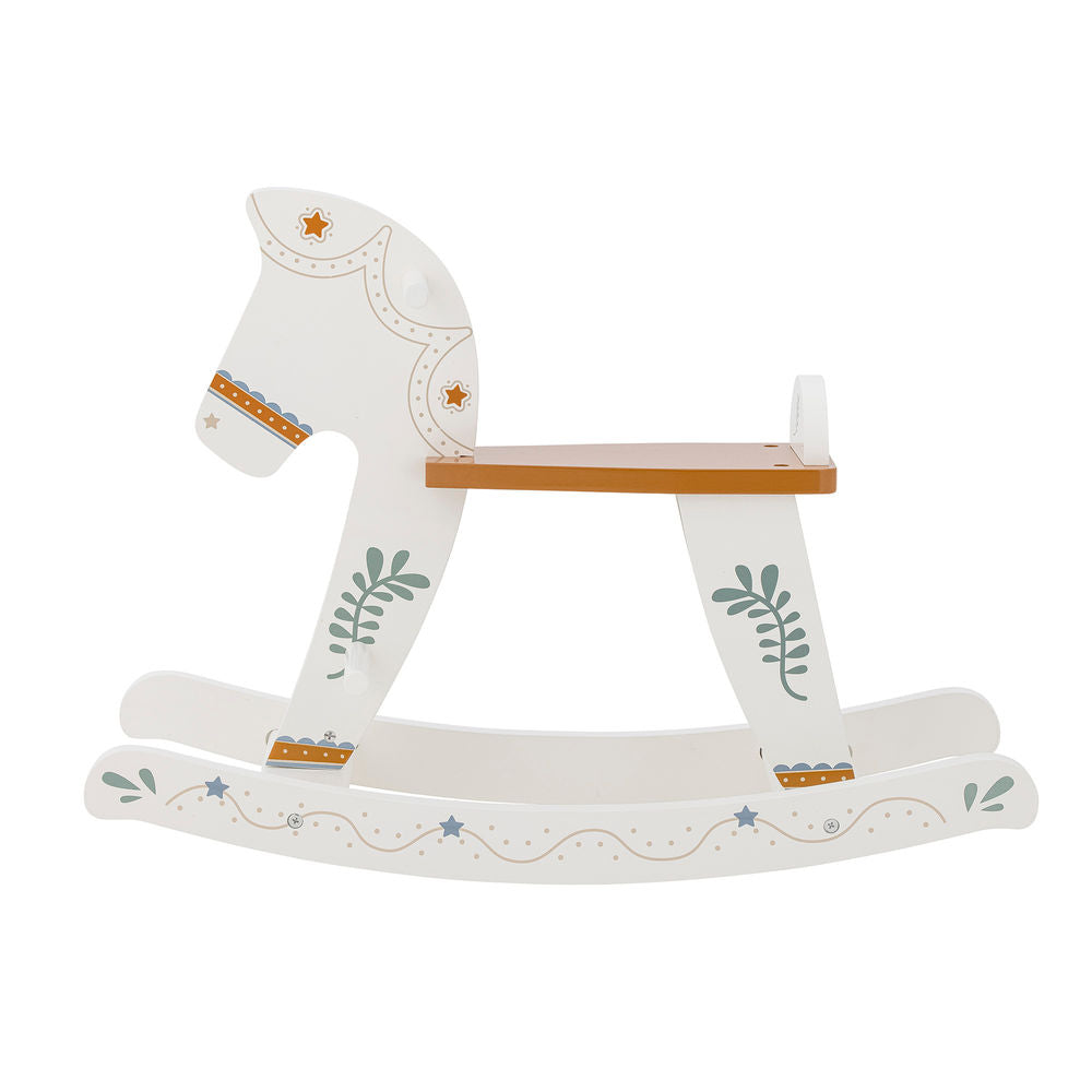 Bloomingville MINI Ruddy Schommelspeelgoed, Paard, Wit, MDF