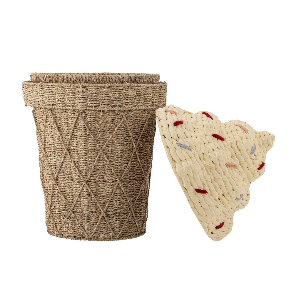 Bloomingville MINI Cillie mand met deksel, Natuur, Waterhyacint