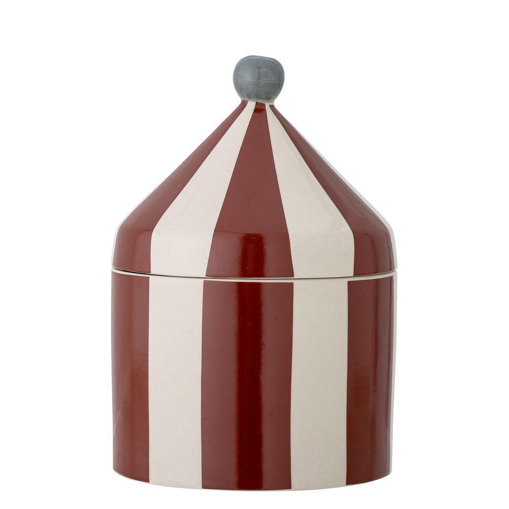 Bloomingville MINI Cimmi Pot met Deksel, Rood, Steengoed