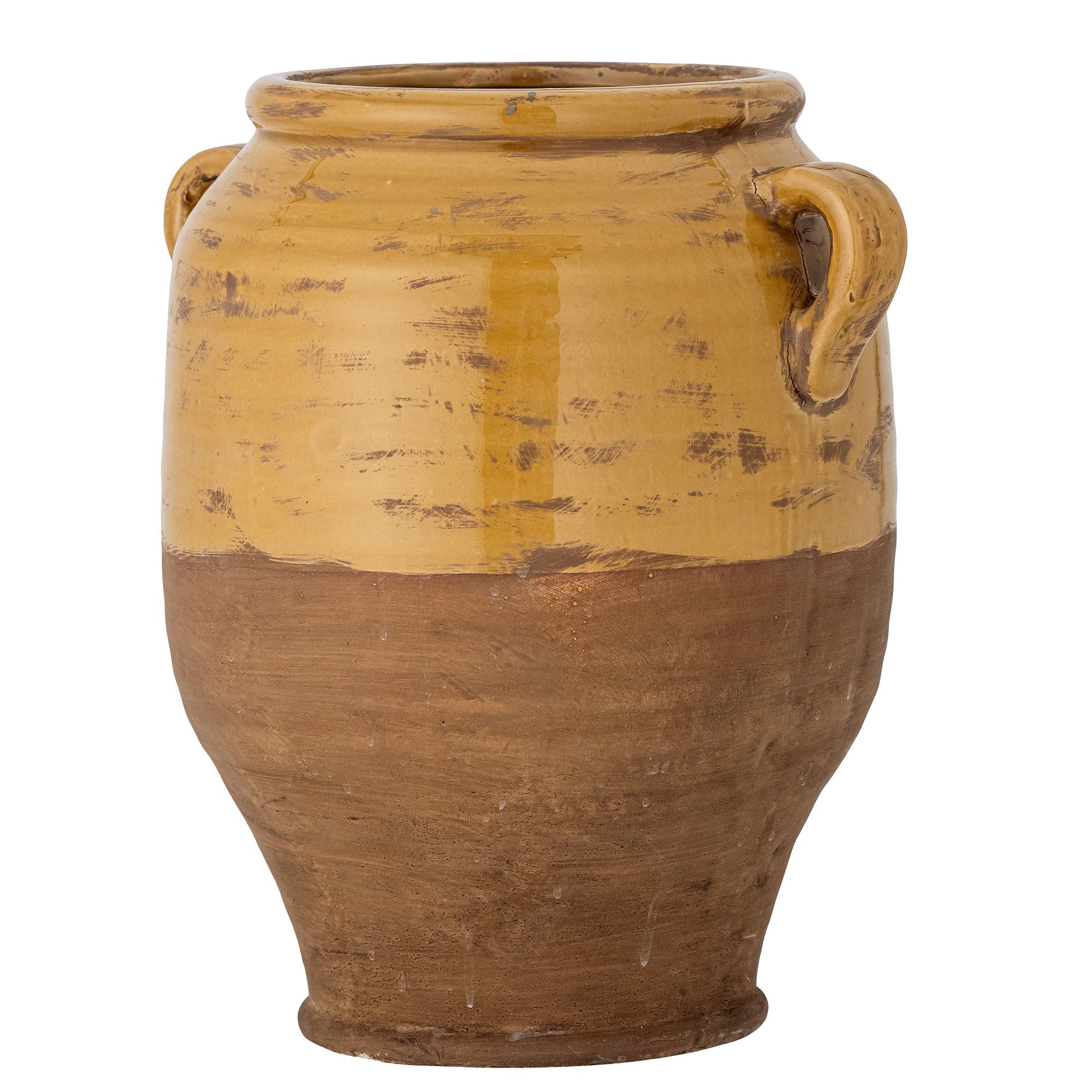 Bloomingville Tao Deco Bloempot, Geel, Terracotta