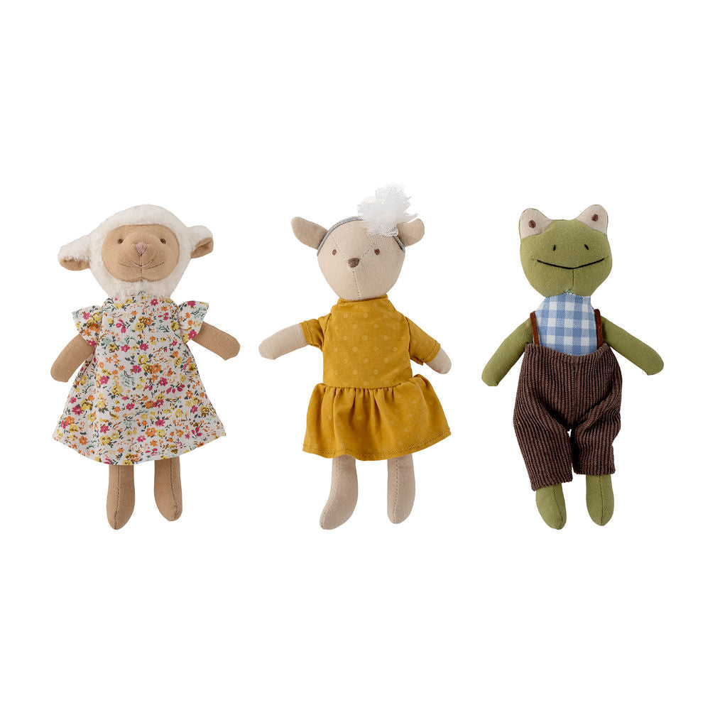 Bloomingville MINI Animal Friends Pop, Jaune, Coton