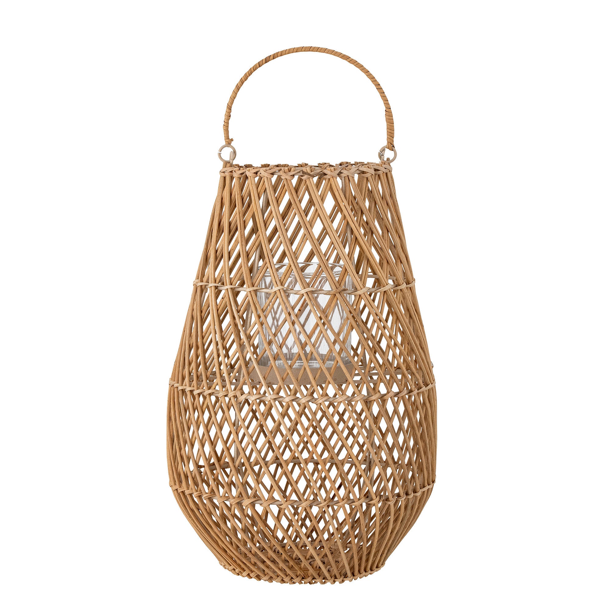 Kreative Sammlung Edin Laterne mit/Glas, Natur, Rattan