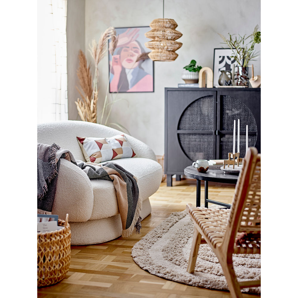 Bloomingville Mono Illustratie met Frame, Zwart, Grenen