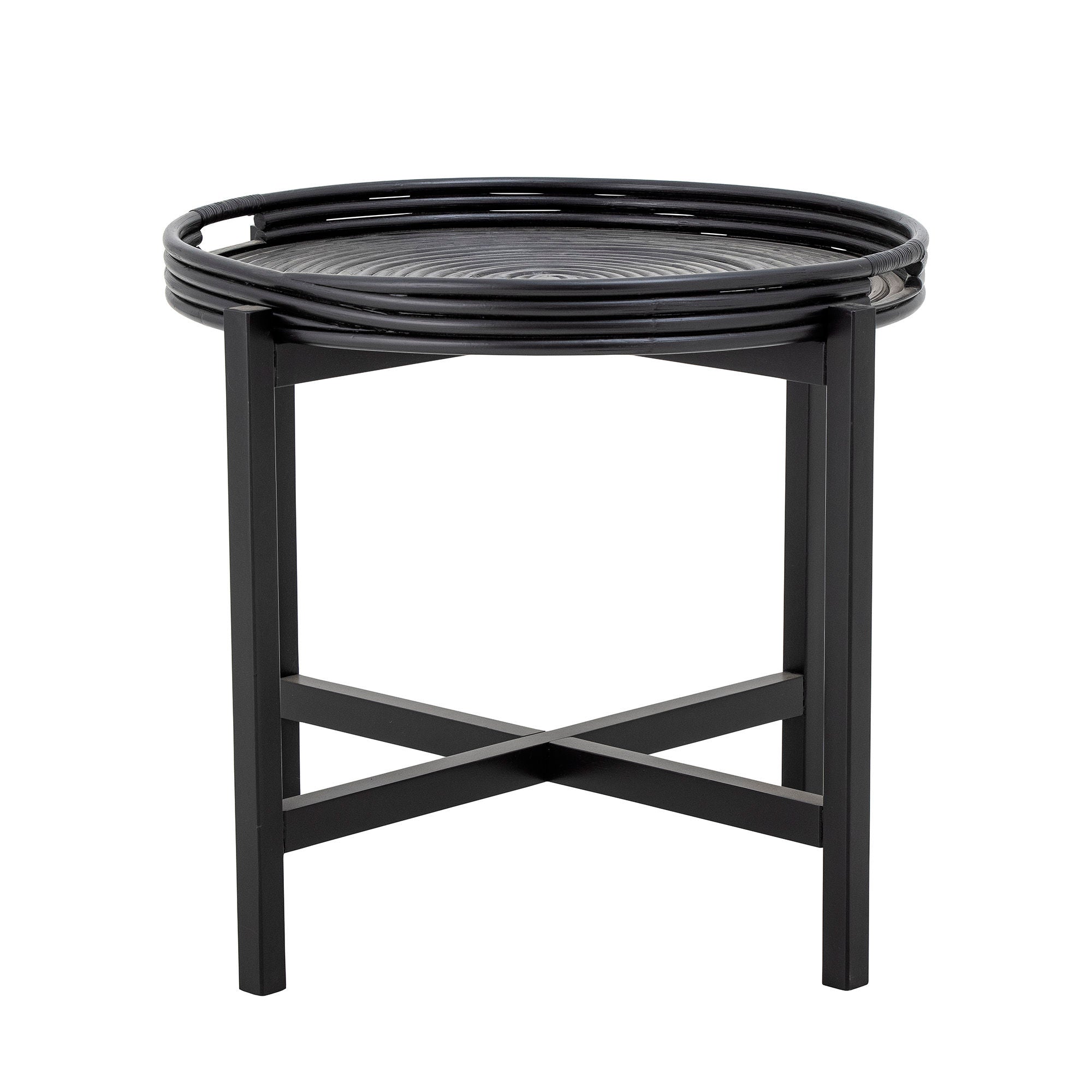 Bloomingville Milli Tray Table, Noir, Rotin